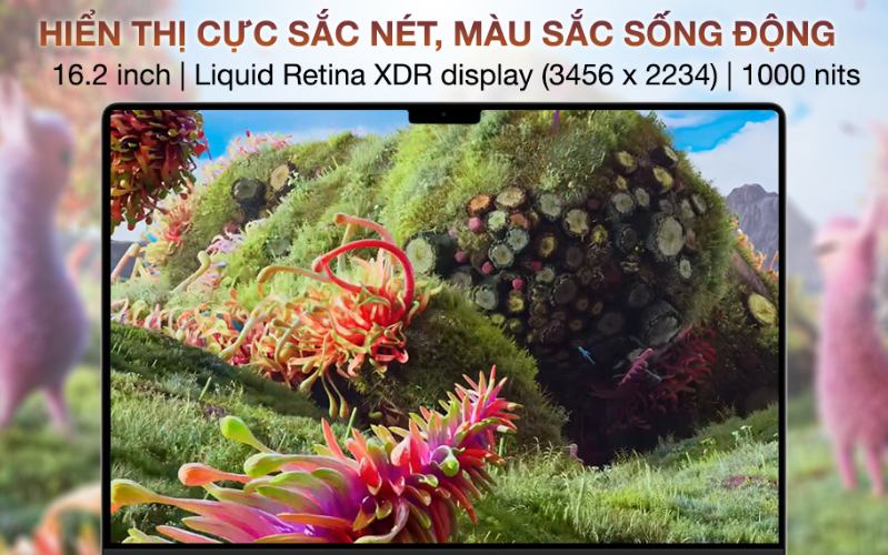 Sở hữu màn hình 16.2 inch đưa đến không gian hiển thị thoải mái