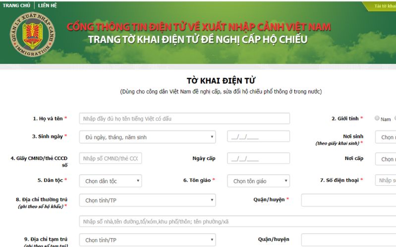 cach dang ky ho chieu cach dang ky ho chieu