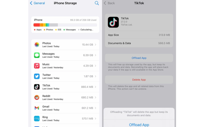 Cách lấy lại dung lượng trên iPhone mà không cần xóa ứng dụng Bạn sẽ không phải đăng nhập hoặc làm bất kỳ việc gì bởi App sẽ xuất hiện như nó chưa bị xoá