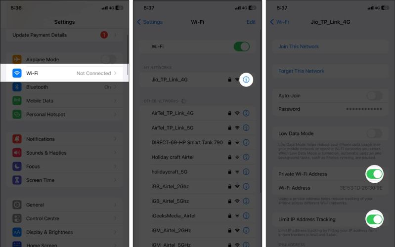 cảnh báo quyền riêng tư Wi-Fi trên iPhone cảnh báo quyền riêng tư Wi-Fi trên iPhone