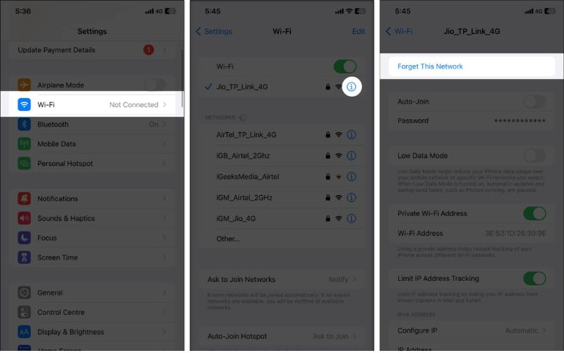 cảnh báo quyền riêng tư Wi-Fi trên iPhone cảnh báo quyền riêng tư Wi-Fi trên iPhone