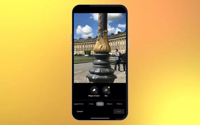 Google Magic Eraser trên iPhone