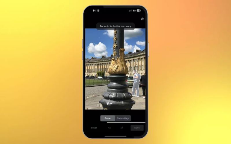 Google Magic Eraser trên iPhone