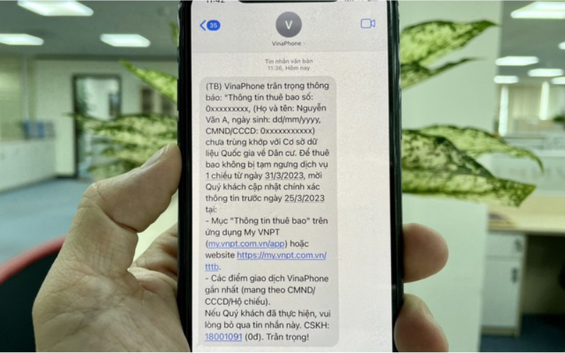 VinaPhone cũng tiếp tục triển khai tin nhắn và thực hiện cuộc gọi thông báo tới những thuê bao