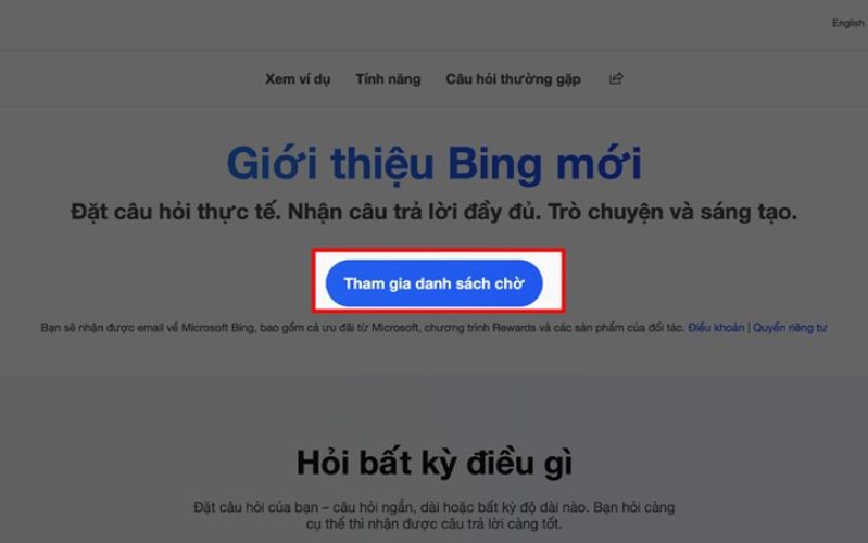 cách đăng ký bing ai 