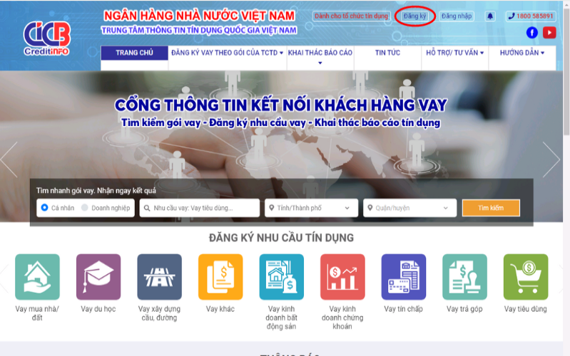 Truy cập ngay trang web kiểm tra nợ xấu