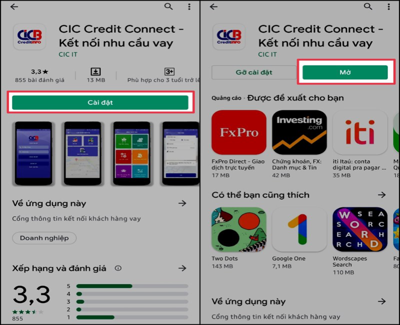 Tải ứng dụng CIC (Credit Connect) về smartphone 