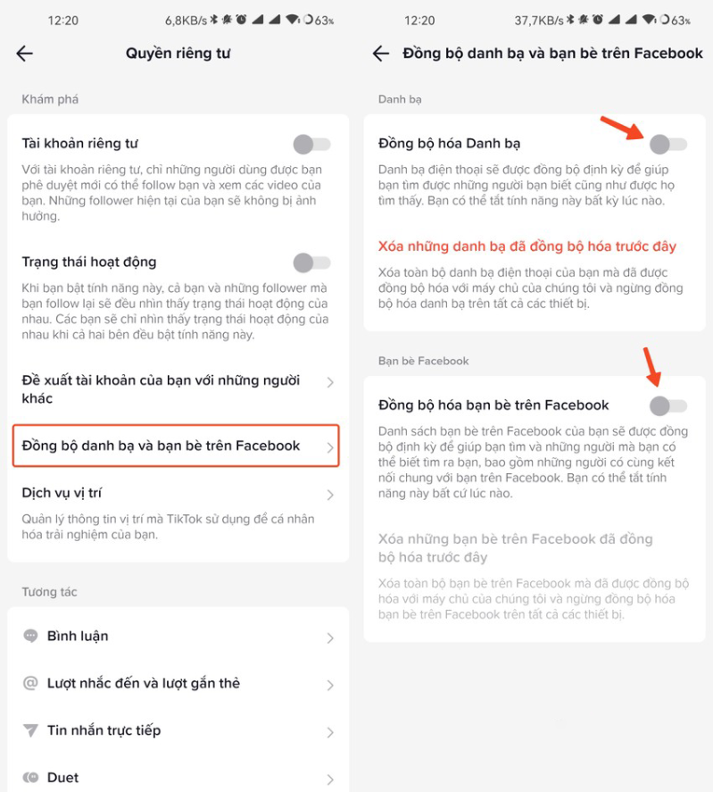 Cách hạn chế TikTok theo dõi bạn Tắt tính năng đồng bộ hóa danh bạ và đề xuất tài khoản của bạn với những người khác