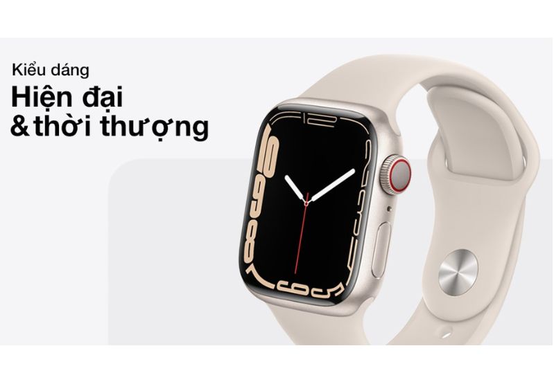 Apple Watch Series 7 - 41mm - LTE - mặt nhôm, dây cao su Apple Watch Series 7 41mm LTE