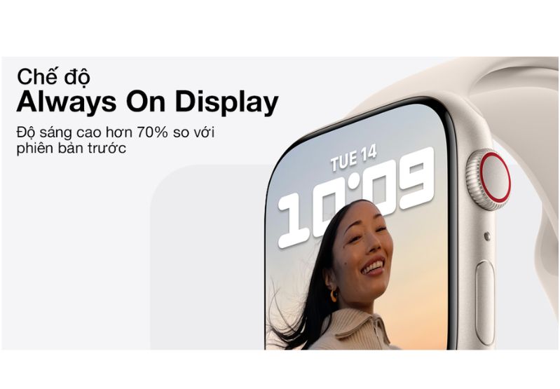 Apple Watch Series 7 - 41mm - LTE - mặt nhôm, dây cao su Apple Watch Series 7 mặt nhôm, dây cao su