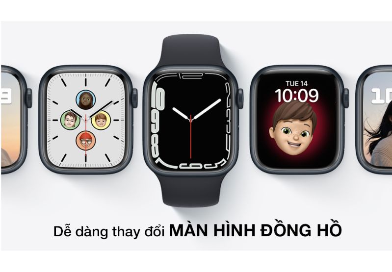 Apple Watch Series 7 - 41mm - LTE - mặt nhôm, dây cao su Nhiều hình nền thú vị