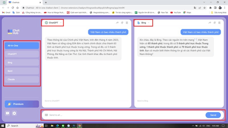 Cách dùng chung ChatGPT, Bing AI, Google Bard cùng một lúc Những cách dùng chung ChatGPT, Bing AI, Google Bard