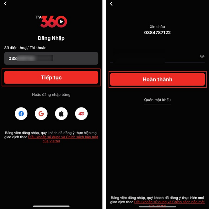 tiến hành đăng ký tài khoản