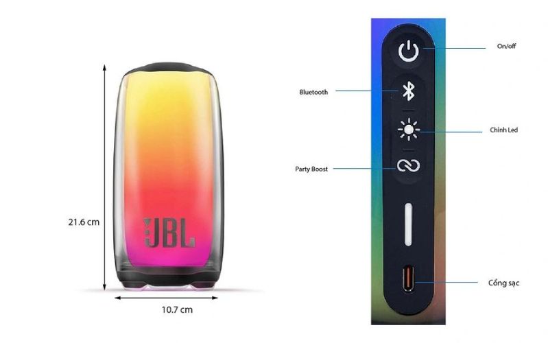 Loa JBL Pulse 5 Điều khiển Loa JBL Pulse 5