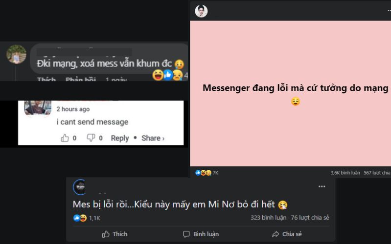 Tình trạng Messenger bị lỗi