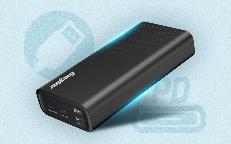 Sạc dự phòng Energizer 20,000mAh/ 3.7V Li-Polymer Sạc dự phòng Energizer 20,000mAh/ 3.7V Li-Polymer