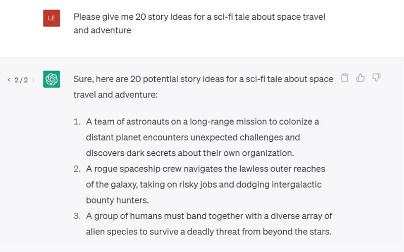 Tạo ý tưởng câu chuyện