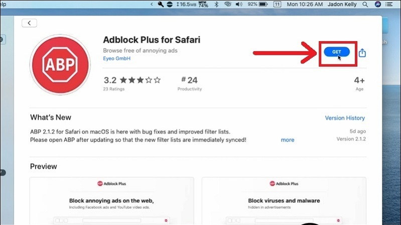Tải Adblock Plus về MacBook