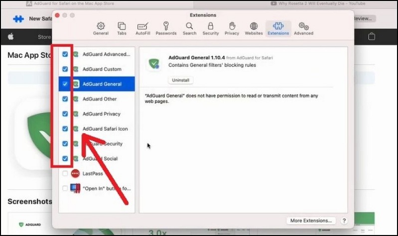 Đánh dấu tick vào các ô vuông