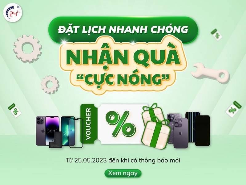 đặt lịch sửa chữa Khách hàng sẽ nhận ngay voucher giảm giá sửa chữa khi đặt lịch trước