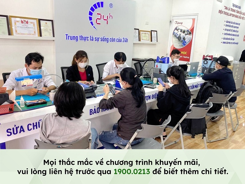 sửa chữa iPhone Khách hàng có thể liên hệ trước qua 1900.0213 để biết mọi thông tin chi tiết