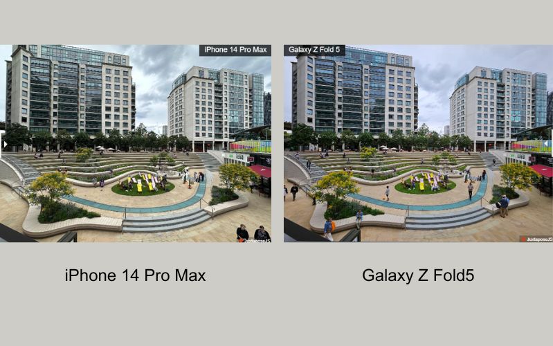 so kè camera giữa Galaxy Z Fold5 và iPhone 14 Pro Max