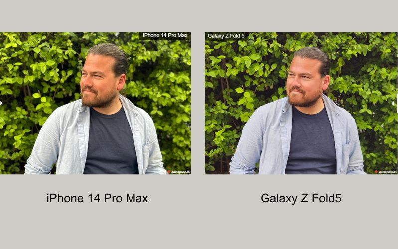 so kè camera giữa Galaxy Z Fold5 và iPhone 14 Pro Max
