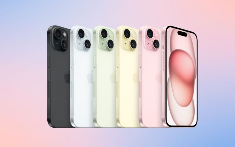 có 5 phiên bản màu sắc trên iPhone 15