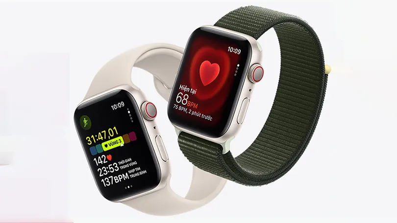 Apple Watch SE 2023 - 44mm - LTE - mặt nhôm, dây cao su Apple Watch SE 2023 - 44mm - LTE - mặt nhôm, dây cao su