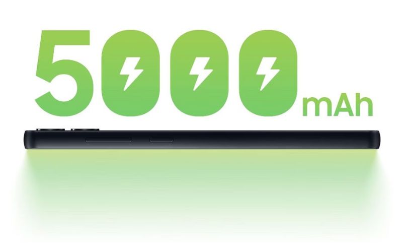 Pin 5000mAh, sạc nhanh 25W 