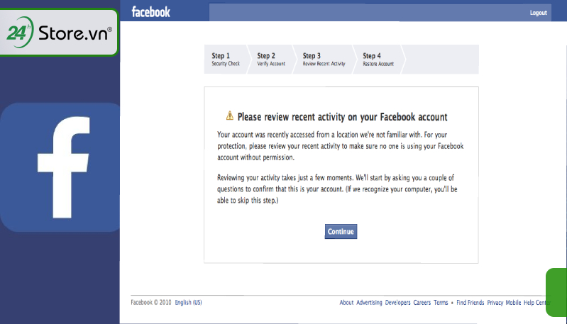 Tạo cảnh báo đăng nhập lạ trên tài khoản FB