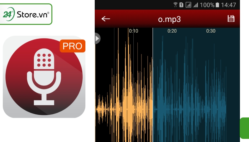 Audio Recorder Pro là phần mềm ghi âm chất lượng cao