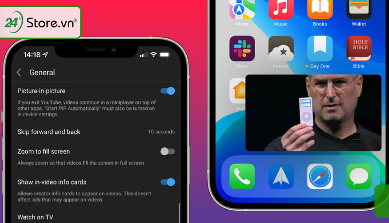 Tính năng thu nhỏ màn hình Youtube (Picture in picture)