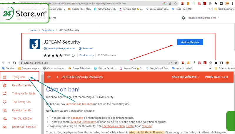 Tải tiện ích J2Team Security từ Google Chrome