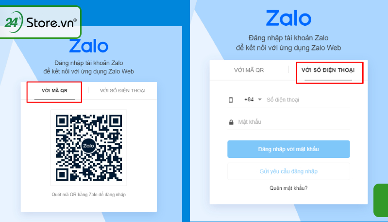 Chat Zalo.me - Đăng nhập online
