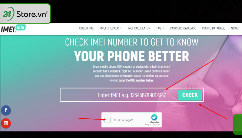 Cách check bảo hành Samsung bằng IMEI trên website