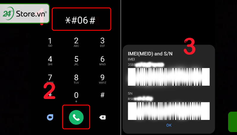 Check IMEI Samsung phone với cách gọi theo cú pháp
