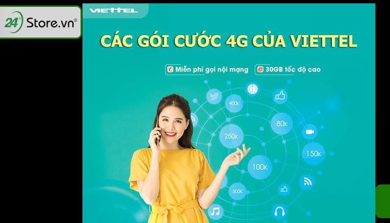 Gói 3G/4G tháng Viettel