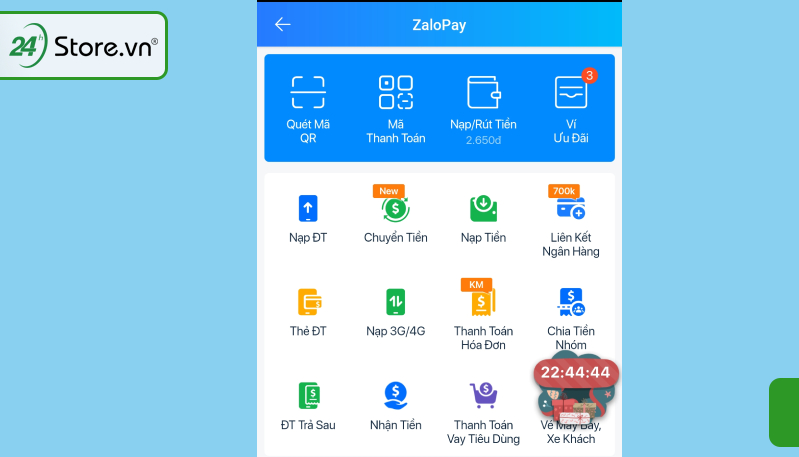 Ví ZaloPay sẽ được tự động tạo trên tài khoản Zalo