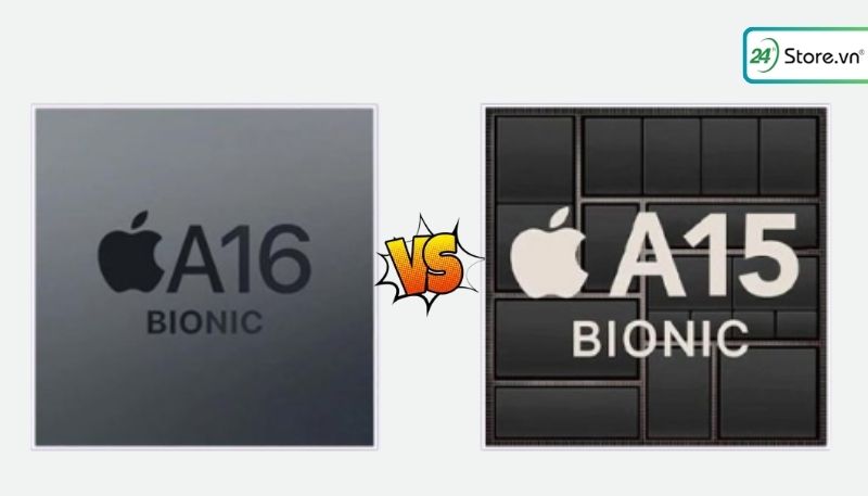 iPhone 14 thưởng sở hữu chip A15 còn iPhone 15 thường sở hữu chip A16
