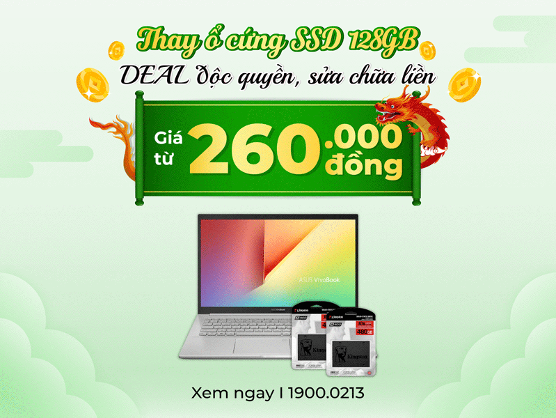 sửa chữa thay ổ cứng laptop