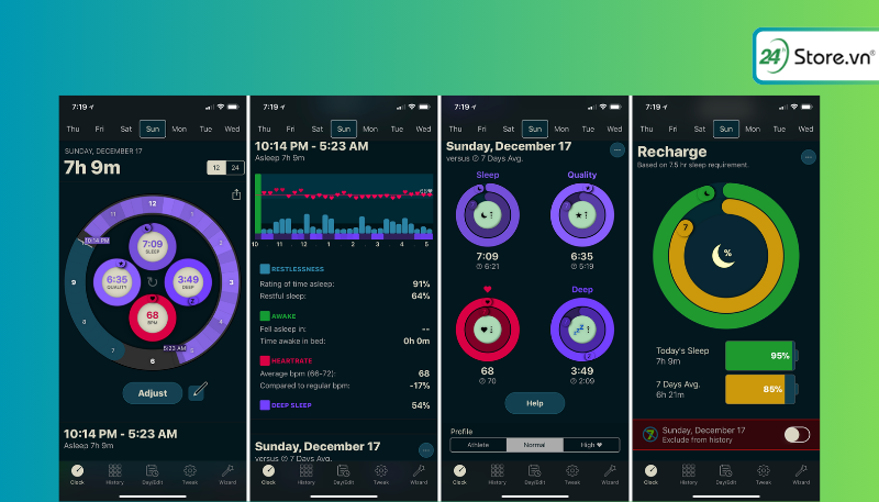AutoSleep Tracker for Watch theo dõi giấc ngủ của trên thiết bị iPhone