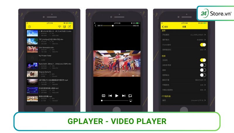 GPlayer cách xem video trên iphone mượt