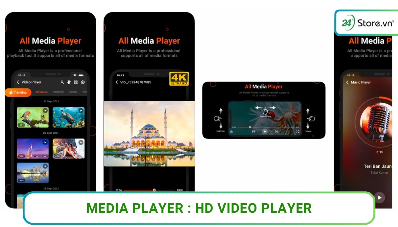 HD Video Player - Media Viewer ứng dụng xem phim 4k ios