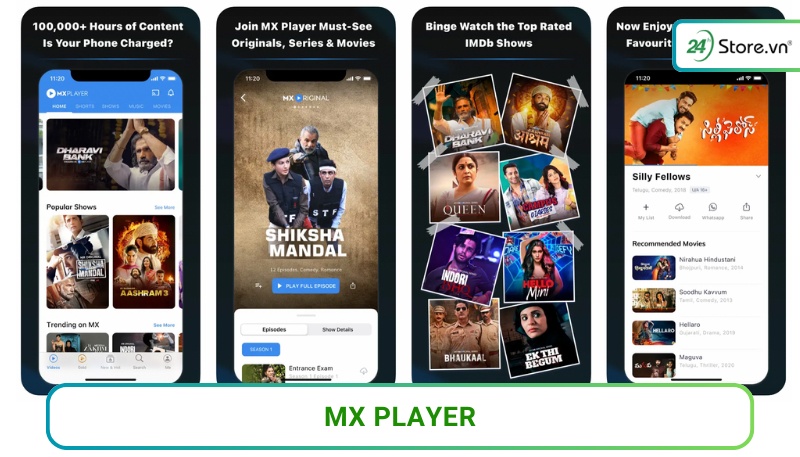 MX Player app xem phim offline ios