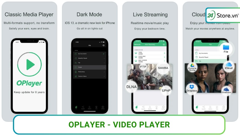OPlayer phần mềm xem video trên iPhone