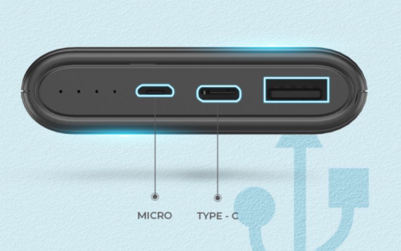 Sạc dự phòng Energizer 10.000mAh UE10026BK có 2 cổng sạc ra và 2 cổng sạc vào nên bạn sẽ không cần mang quá nhiều dây sạc ra ngoài đường.