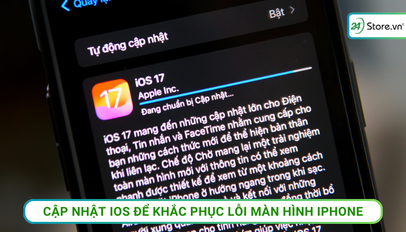 Cập nhật lên iOS mới nhất để sửa lỗi iPhone bị đen màn hình