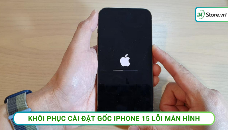 Khôi phục cài đặt gốc iPhone 15 bị đen màn hình nhưng vẫn có tiếng
