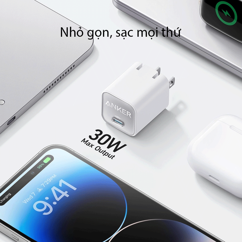 Cốc sạc Anker 511 Nano 3 30W A2147